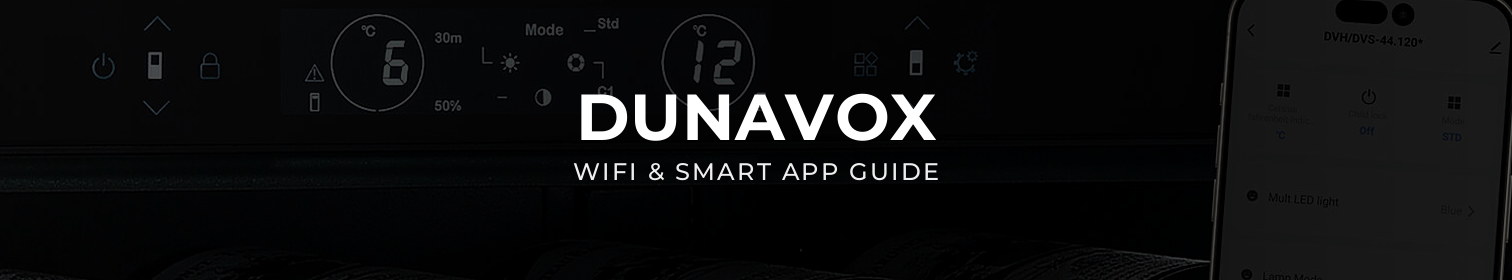 DUNAVOX WiFi destekli şarap dolabı, akıllı telefon uygulamasıyla kontrol ediliyor